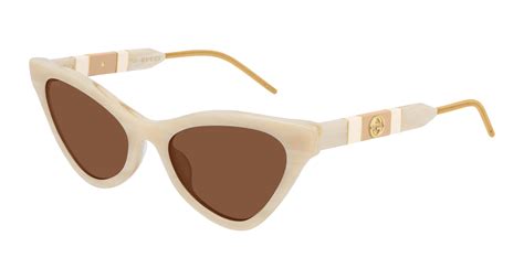 gucci cat eye sunglasses beige.